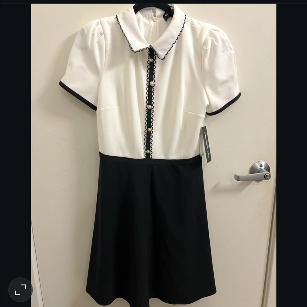 Karl Lagerfeld Paris black and white dress